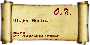 Olajos Nerina névjegykártya